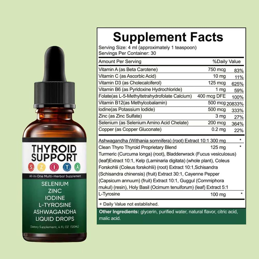 Close-up of Kindled Thyroid Support Drops bottle