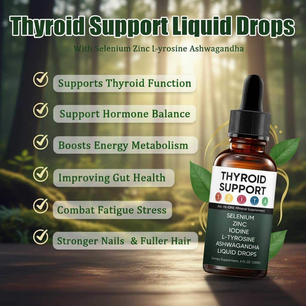 Dropper dispensing thyroid support liquid