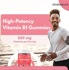 Supplement facts panel showing 500mg thiamine per serving