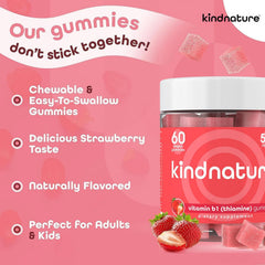 Adult using a vitamin B1 gummy for energy