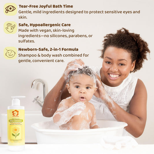 Ingredients highlight: calendula, oats, aloe vera for baby wash