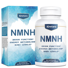 Kinetara NMNH NMN supplement bottle on white background