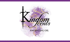 Kingdom Scents prayer cloth included for healing services and devotion.