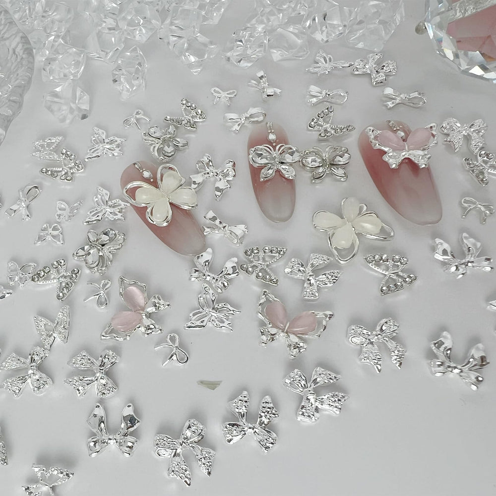 KINGNAME durable metal alloy butterfly charms retain shape on natural or extended nails