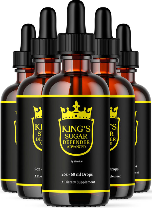 Bottle of Kings Sugar Defender Drops with label visible