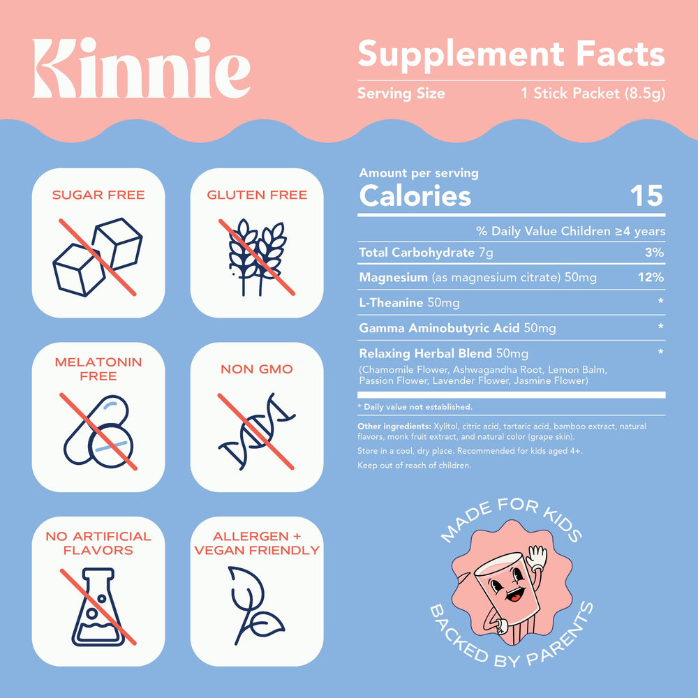 Travel-friendly stick sachets for Kinnie Calm
