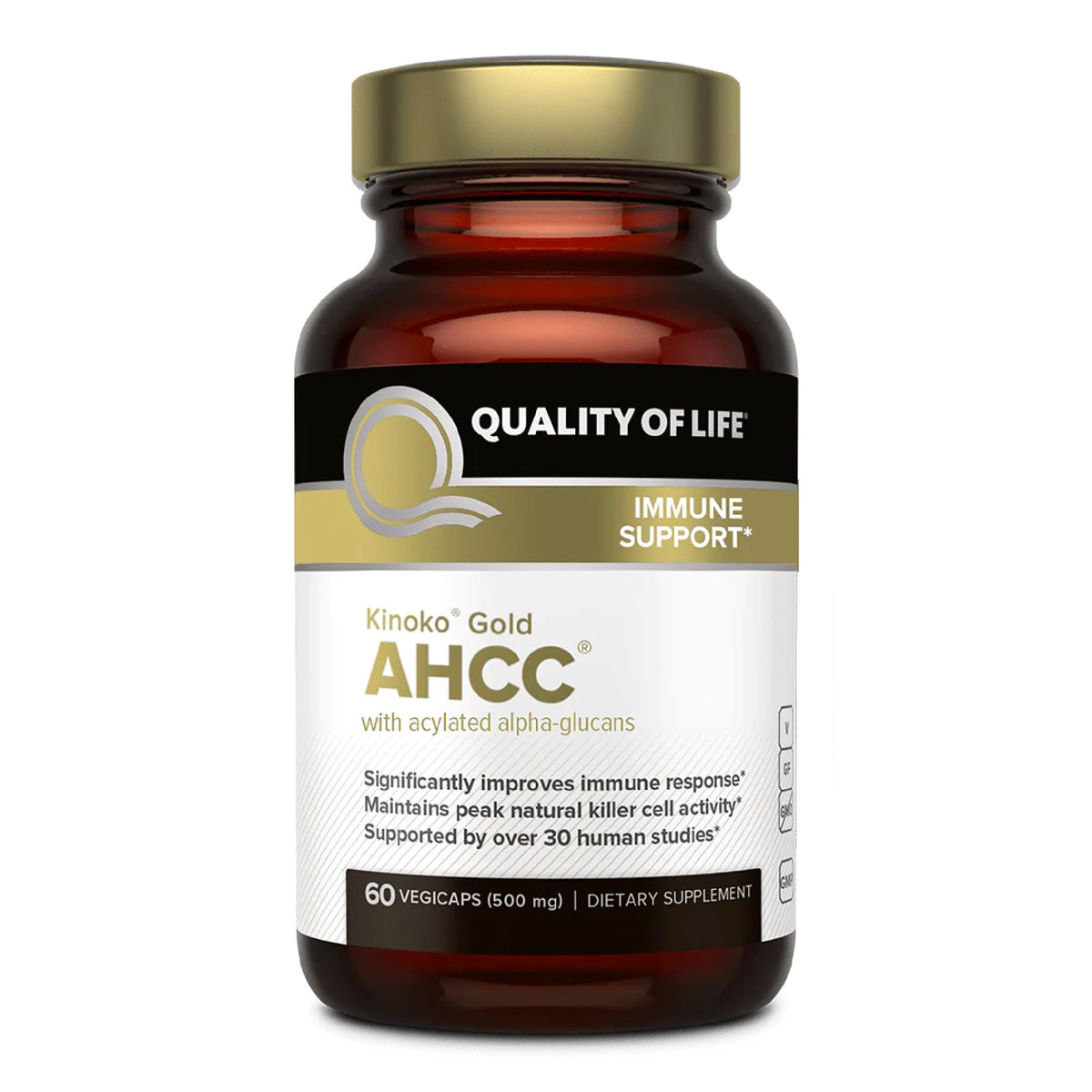 Kinoko Gold AHCC 500 mg bottle