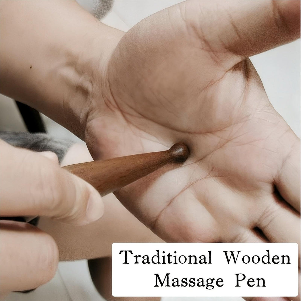 Massage pen used on hand reflexology point