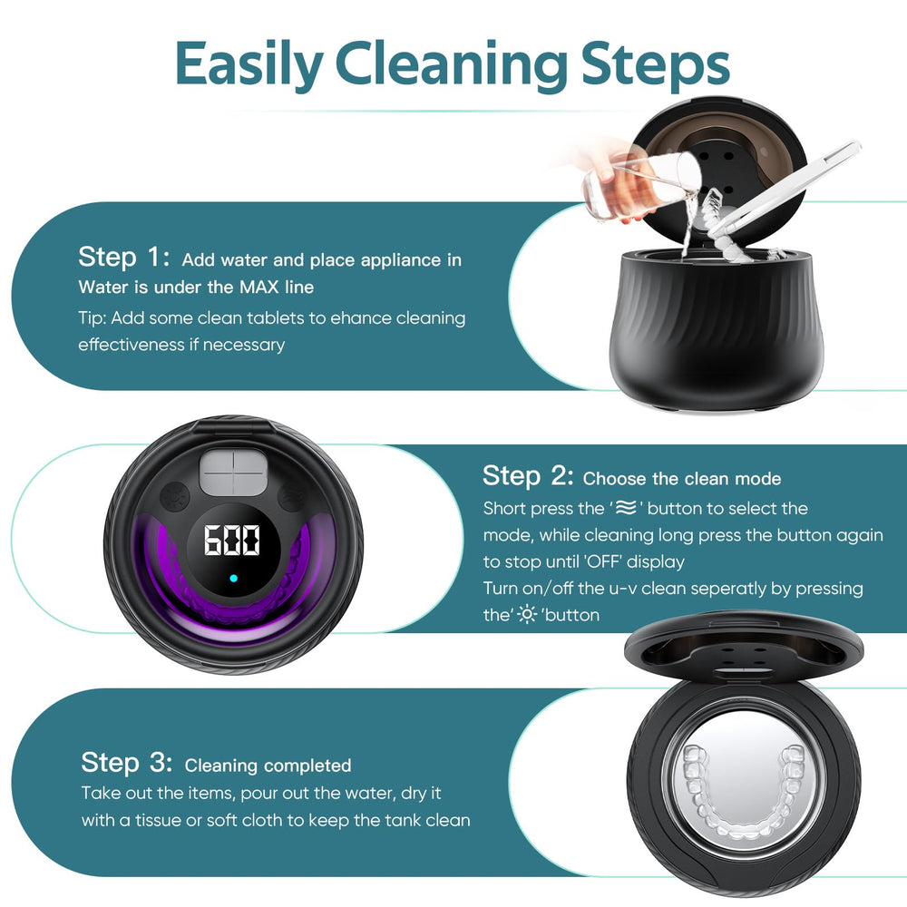 Included accessories: power adapter, manual, tweezers, mesh basket