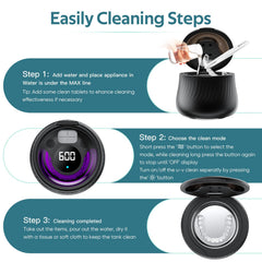 Included accessories: power adapter, manual, tweezers, mesh basket
