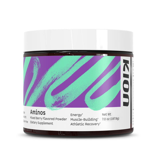 Front of Kion Aminos Mixed Berry tub