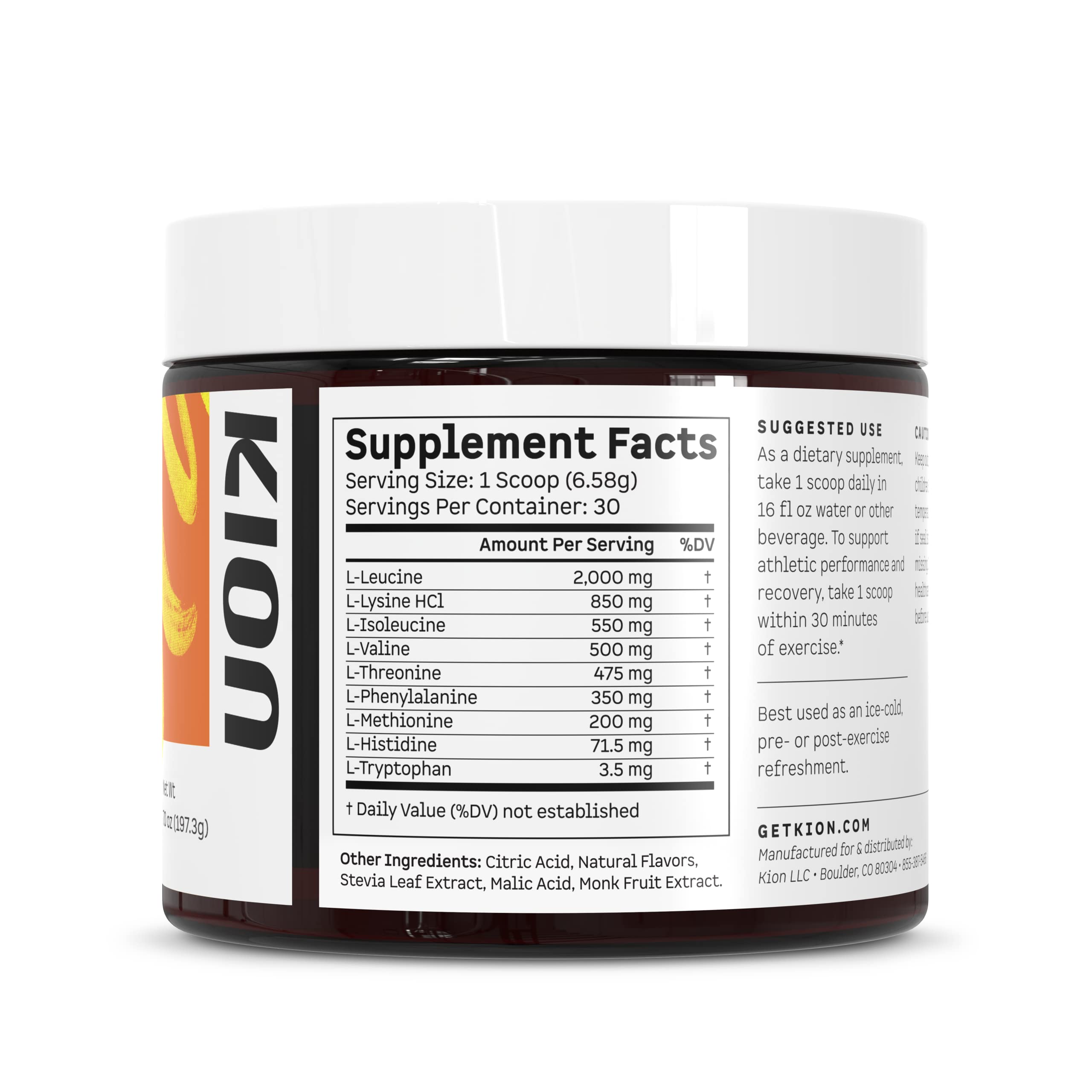 Vegan-friendly amino acids supplement from Kion Aminos