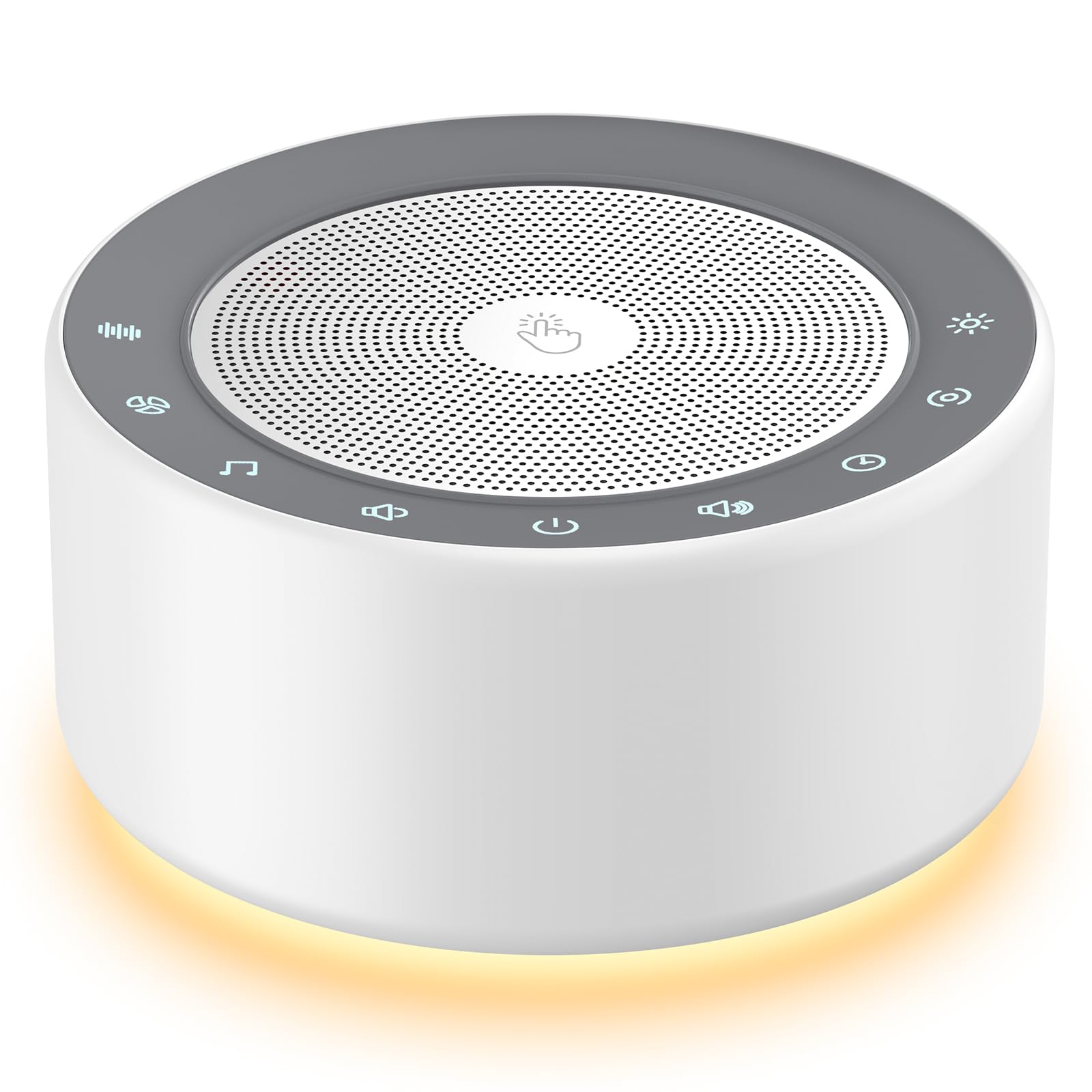Kipcush white noise machine nursery lamp front view for calm bedtime routine