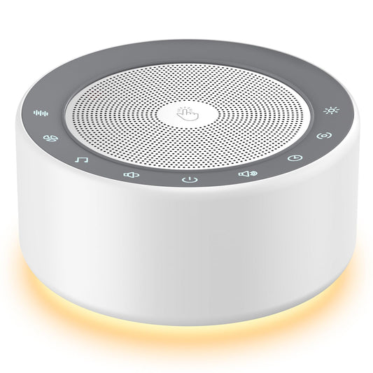 Kipcush white noise machine nursery lamp front view for calm bedtime routine