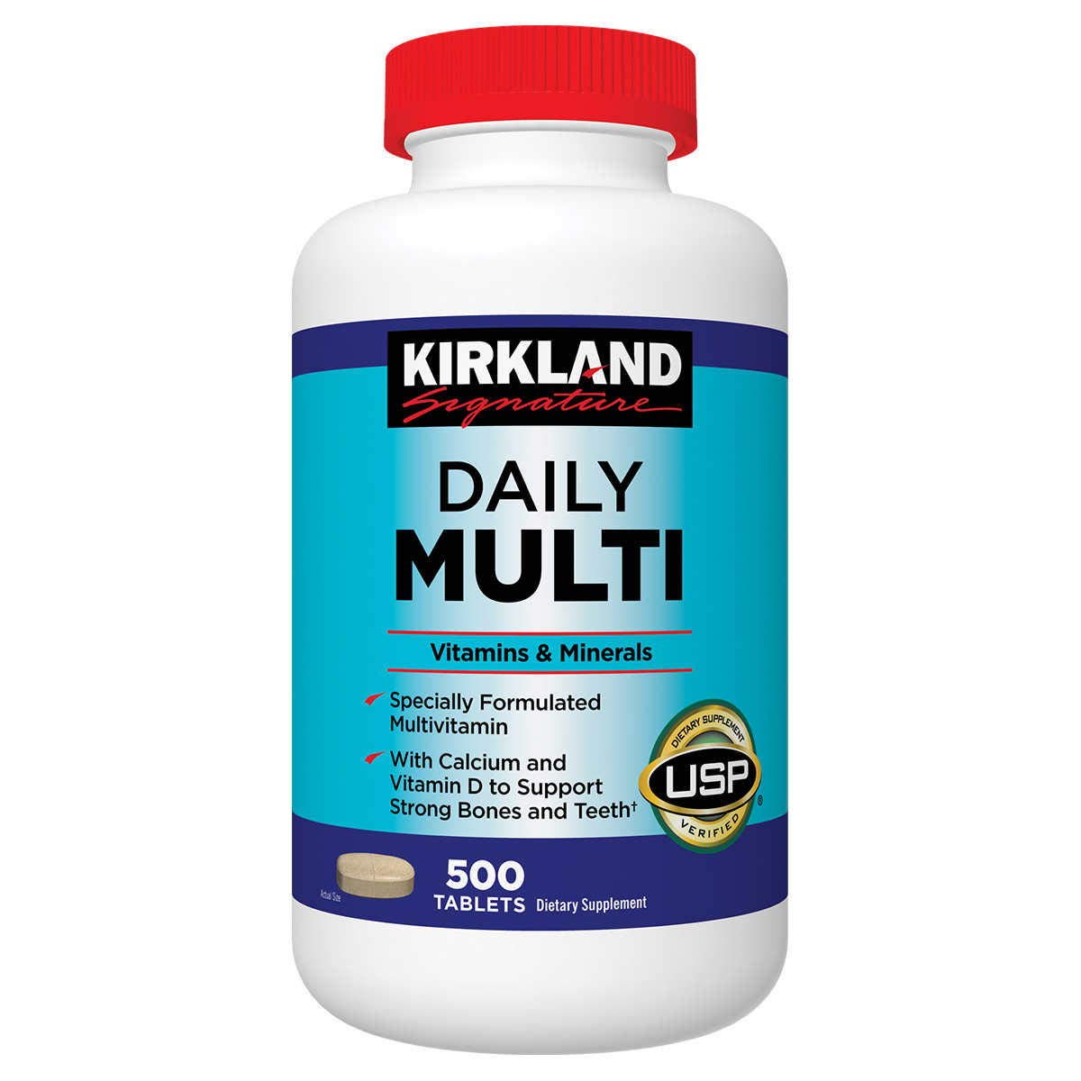 Kirkland Signature Daily Multi 2-pack bottle front view