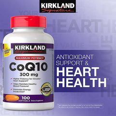 Close-up view of CoQ10 softgel capsules