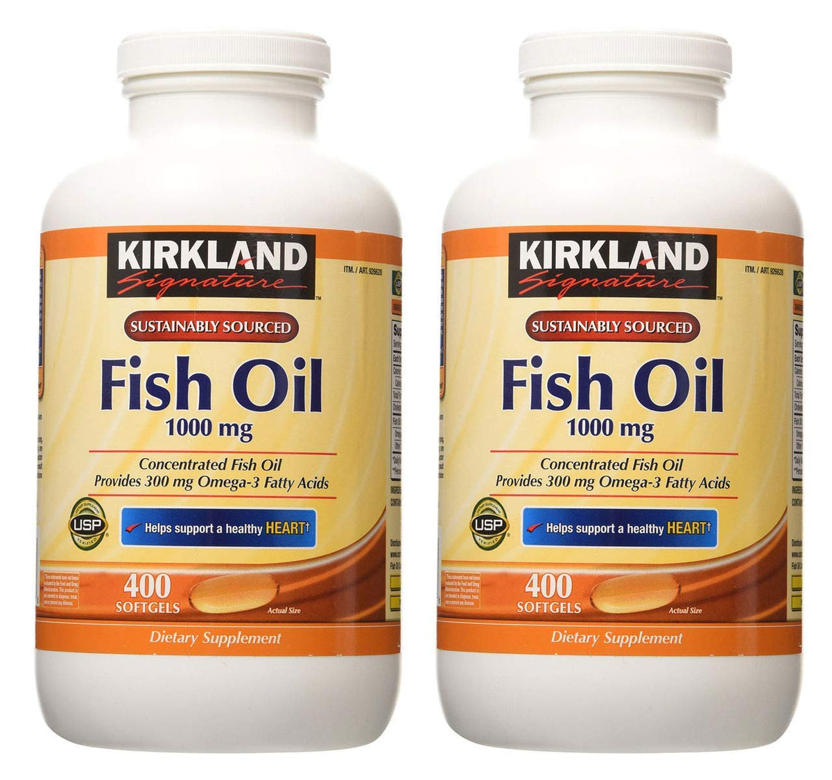 Kirkland Signature Fish Oil Concentrate 2 Pack bottle