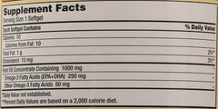Nutrition facts and ingredients for Kirkland Signature Fish Oil Concentrate 2 Pack