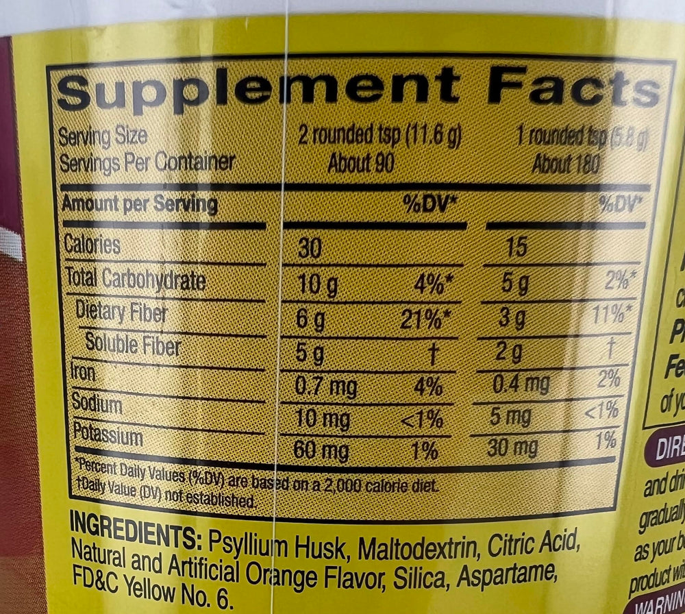 Close-up of Psyllium Fiber Powder with scoop