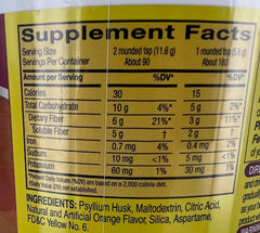 Close-up of Psyllium Fiber Powder with scoop