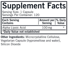 Alpha Lipoic Acid capsules in a bottle