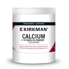 Front view of Kirkman Calcium with Vitamin D3 Powder 8 oz bottle