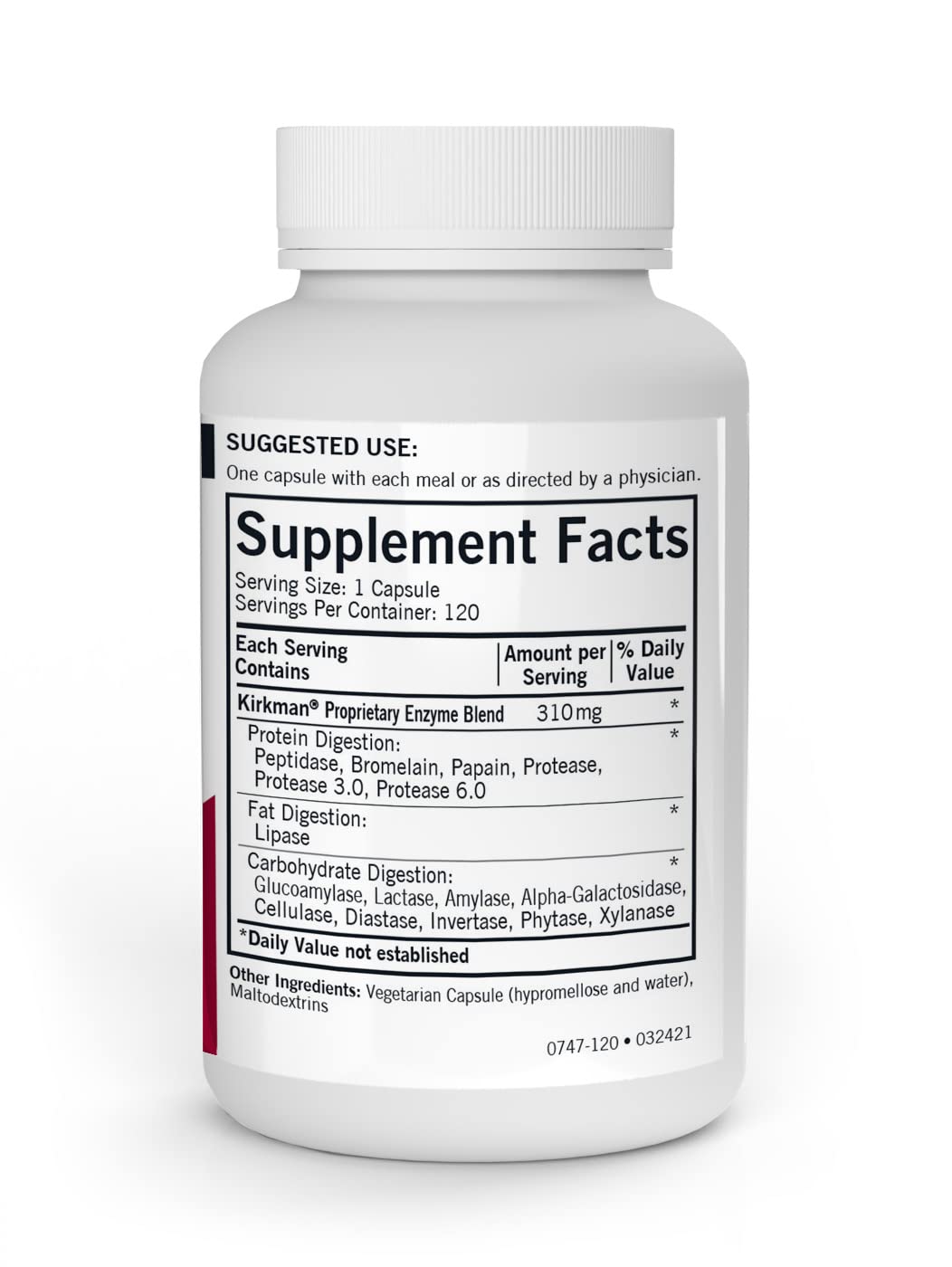 Kirkman EnZym-Complete/DPP-IV label and bottle