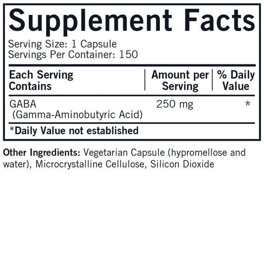 Kirkman GABA 250 mg label close-up
