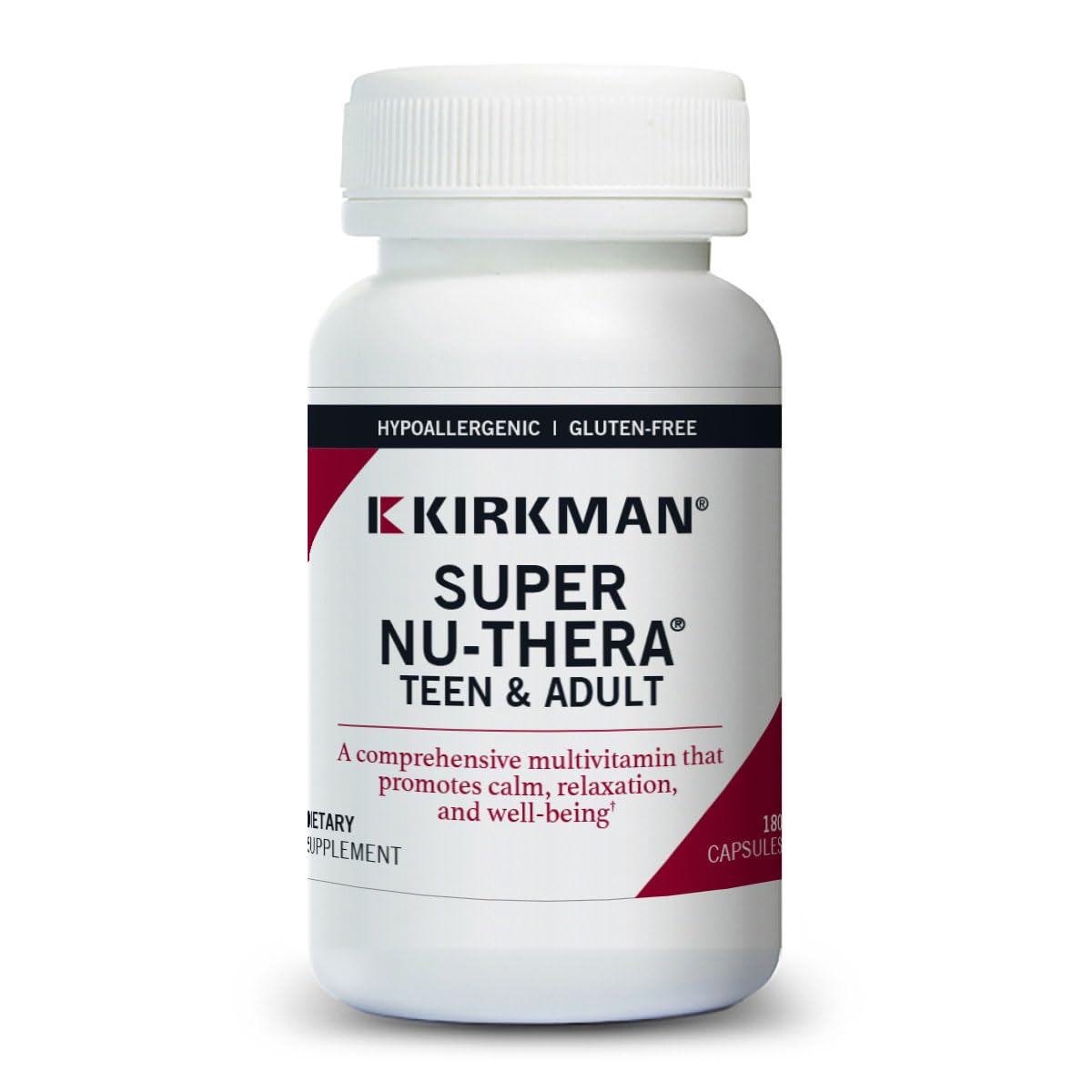 Kirkman Super Nu-Thera Multivitamin Teen & Adult bottle on white background