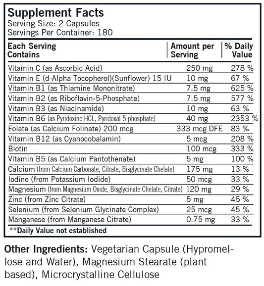 Close-up of Super Nu-Thera hypoallergenic multivitamin caplets