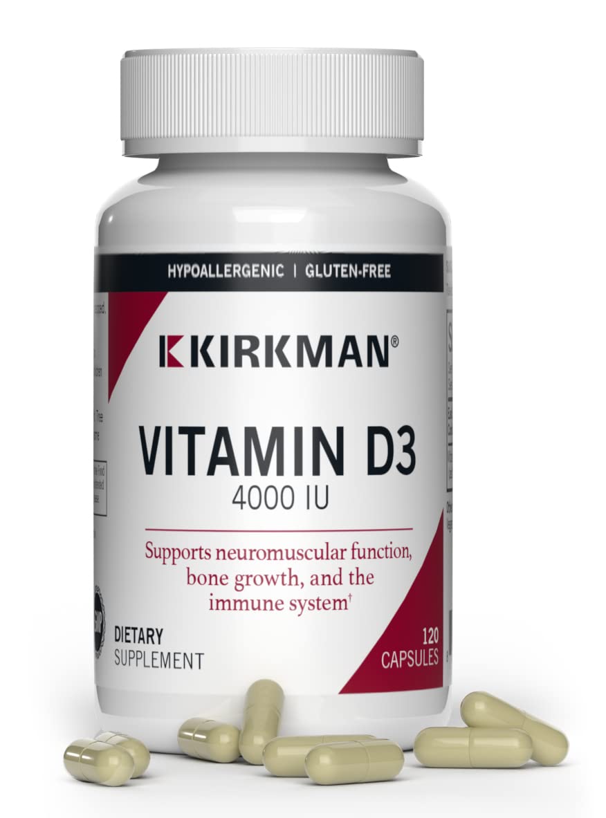 Kirkman Vitamin D3 4000 IU bottle label