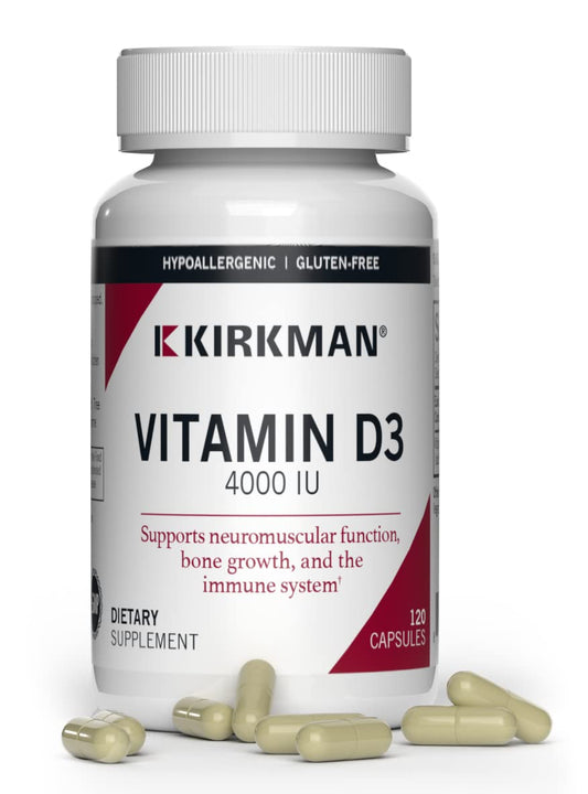 Kirkman Vitamin D3 4000 IU bottle label