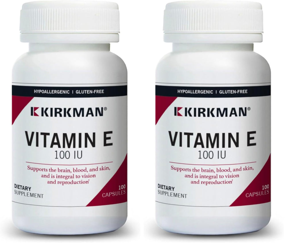 Kirkman Vitamin E 100 IU bottle label