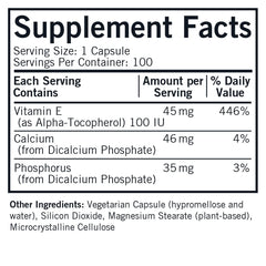Plant-based Vitamin E capsules in bottle