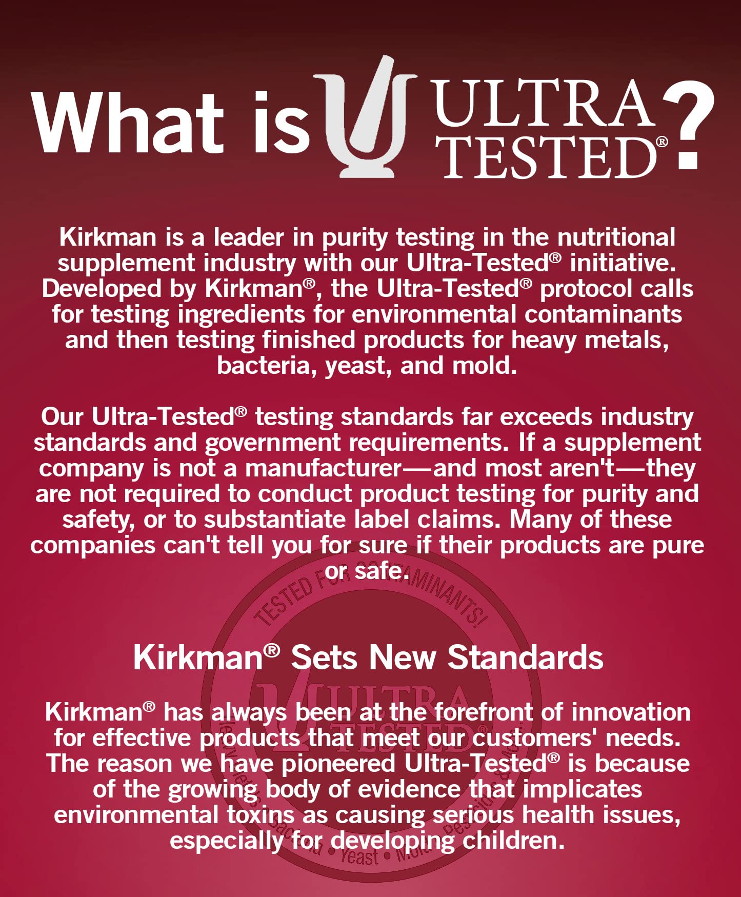 Bottle of Kirkman Zinc Picolinate showing 150 vegetarian capsules