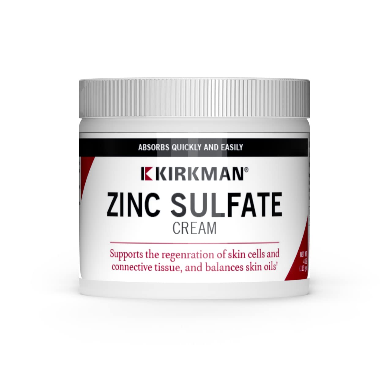 Kirkman Ridd Kirkman - Zinc Sulfate Topical Cream - 4 fl oz - Fast Absorption - 10% ...