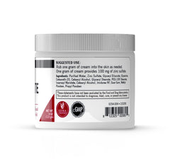 Close-up of zinc sulfate topical cream texture
