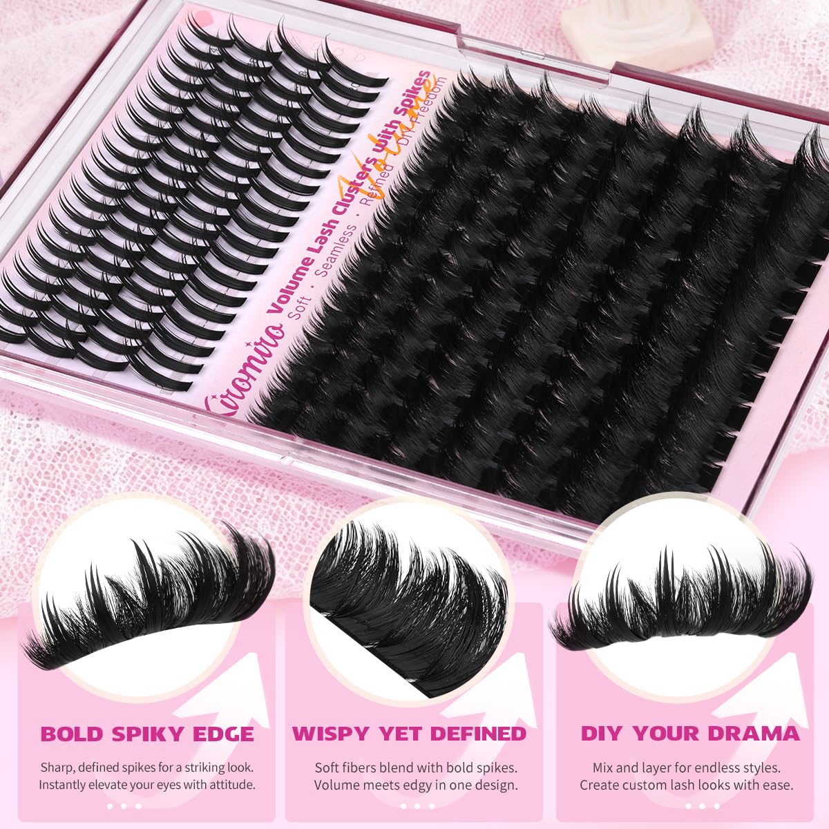 Kiromiro fluffy clusters create soft, voluminous texture for everyday glam.