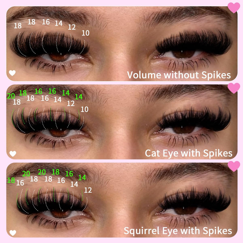 Kiromiro 10–18mm volume clusters with 14–20mm spikes for layered styles.