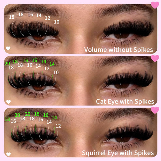 Kiromiro 10–18mm volume clusters with 14–20mm spikes for layered styles.