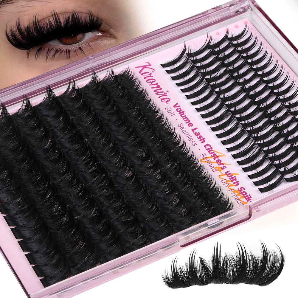 Kiromiro lash clusters with spikes for textured, dramatic at-home looks.