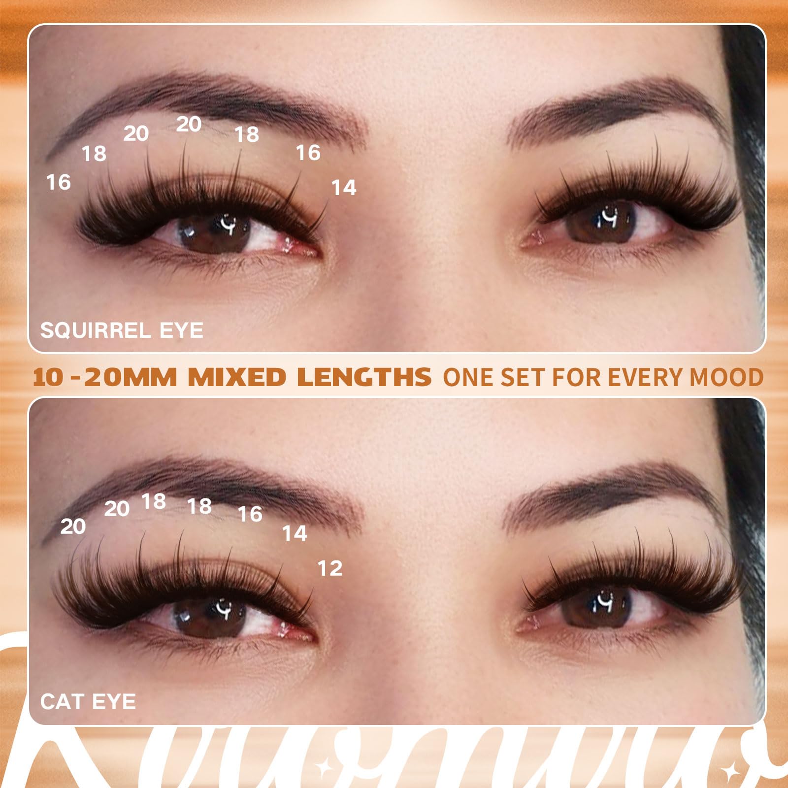 Wispy spikes add dimension for cat-eye or fairy-inspired looks by Kiromiro.