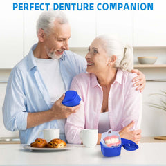 KISEER travel-ready denture bath case in use