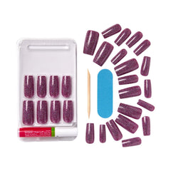 KISS Dreamdust easy application kit demonstrated with glue and stick on nails.