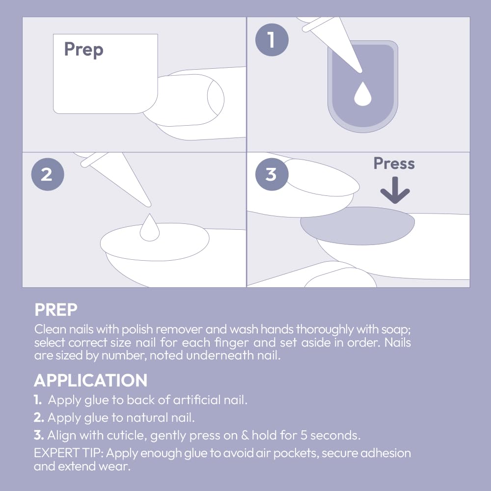 KISS Dreamdust wear-ready nails on hand illustrate instant manicure transformation.