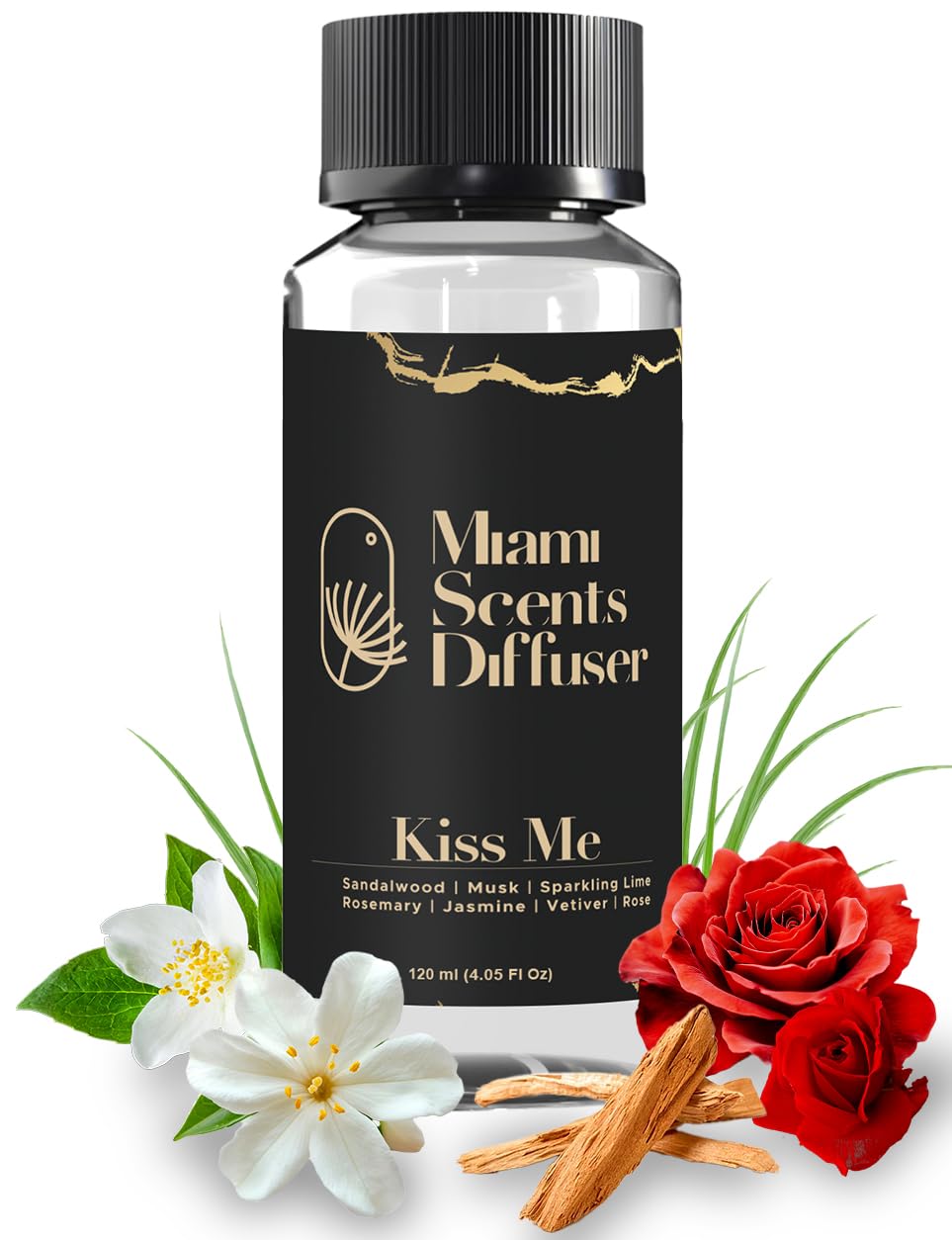 Kiss Me Scent Bellagio-inspired 4oz essential oil bottle