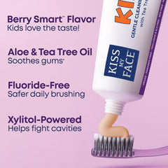 4 oz toothpaste tube with packaging beside a toothbrush