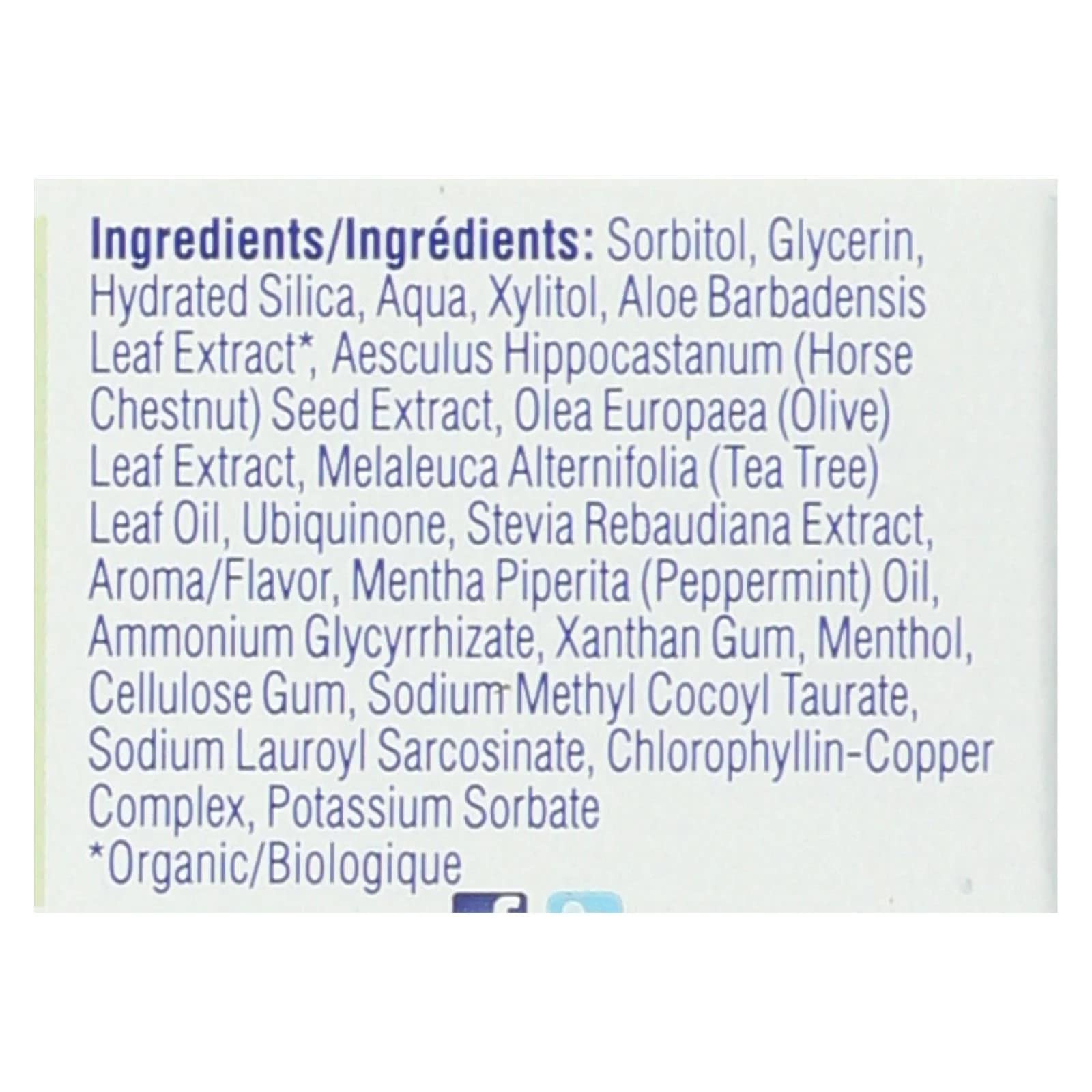 Kiss My Face Triple Action Herbal Mint Gel Toothpaste 4.5 oz – packaging and label