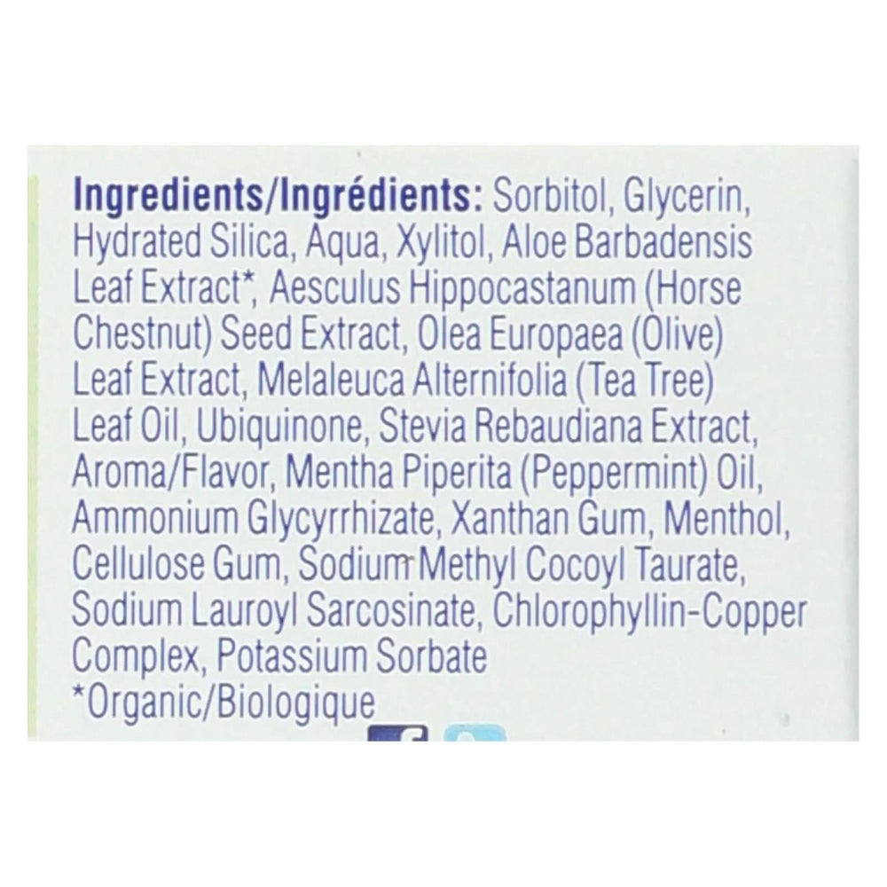 Kiss My Face Triple Action Herbal Mint Gel Toothpaste 4.5 oz – packaging and label