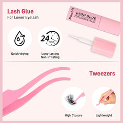 Kissxiaoya lower lash tray for delicate, natural-looking lower lashes